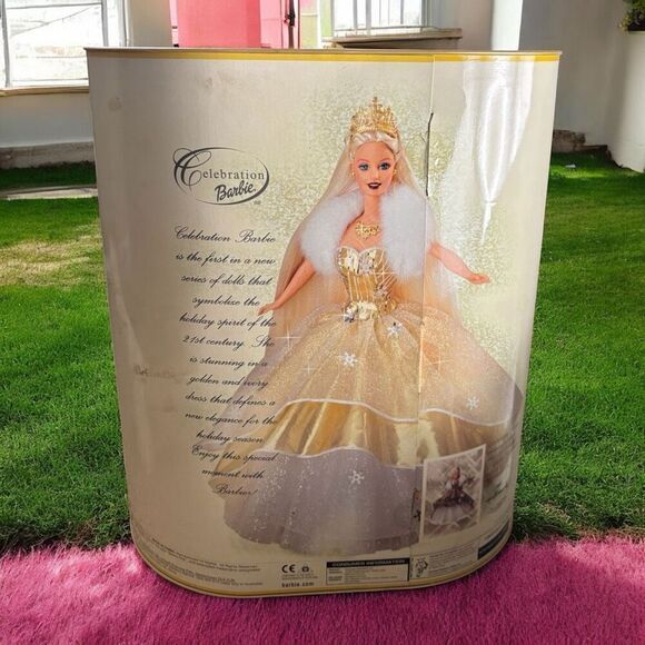 New VTG 2000 Special Edition Mattel Millenium Celebration Barbie Gold Gown Doll - Picture 2 of 4